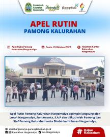 APEL RUTIN PAMONG KALURAHAN HARGOMULYO